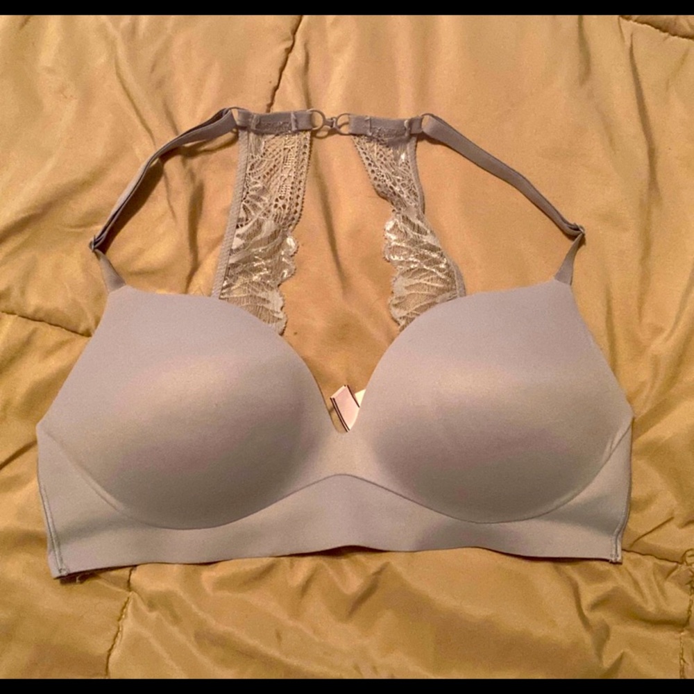 Incredible by Victoria Secret padded no wire 34 D gray like new worn twice.